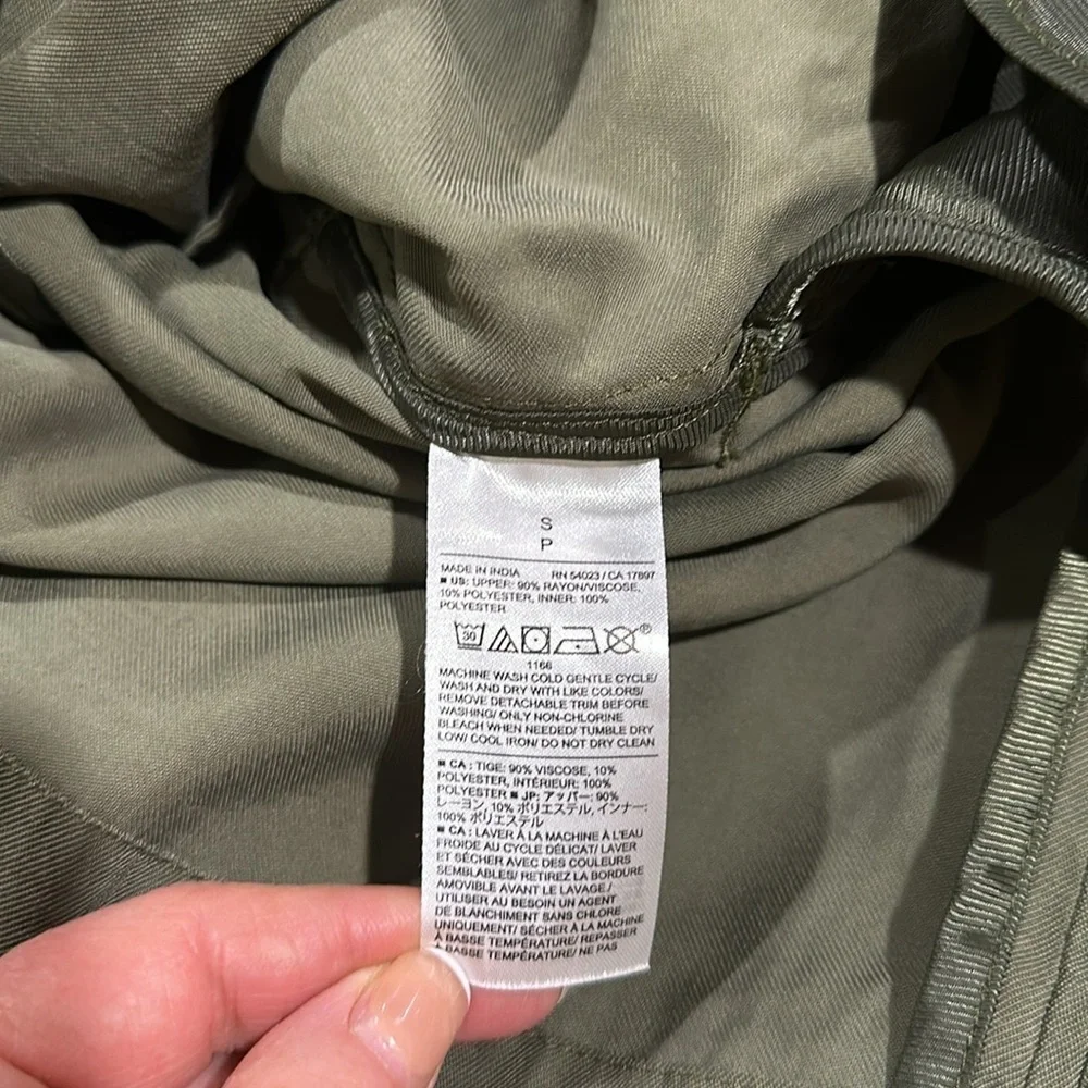Banana Republic Women’s Olive Green Belted Long Line Trench Coat